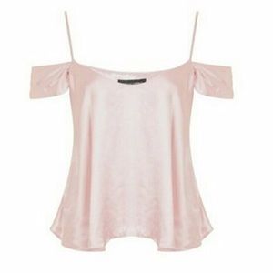 NWT Topshop Women's Satin Cold Shoulder Camisole